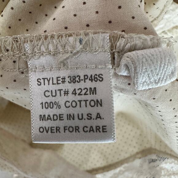 Sanctuary Clothing Button Up Top WMNS XS Cream Dotted Ruffle Pleated Ladder Lace - Picture 6 of 7
